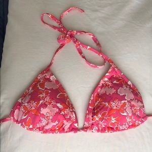 Lilly Pulitzer Pink and Orange Large Bikini Top